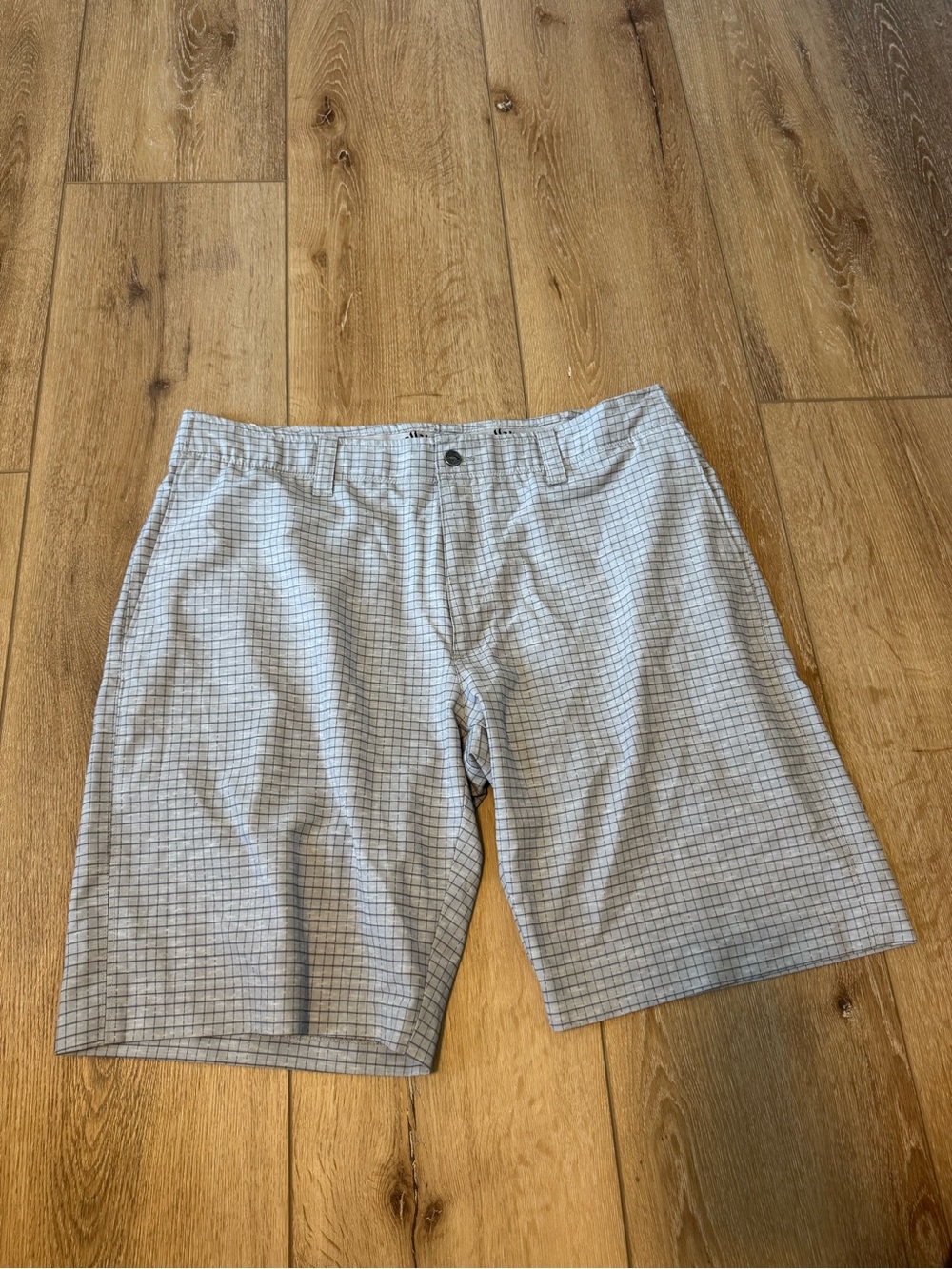 Callaway Golf Shorts Gray Plaid Performance Wicking Dri Fit 36